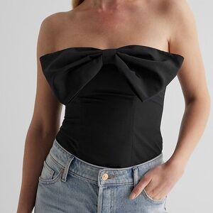 Strapless Bow Corset Tube Top